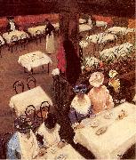 Maurer, Alfred Henry In a Cafe Germany oil painting artist